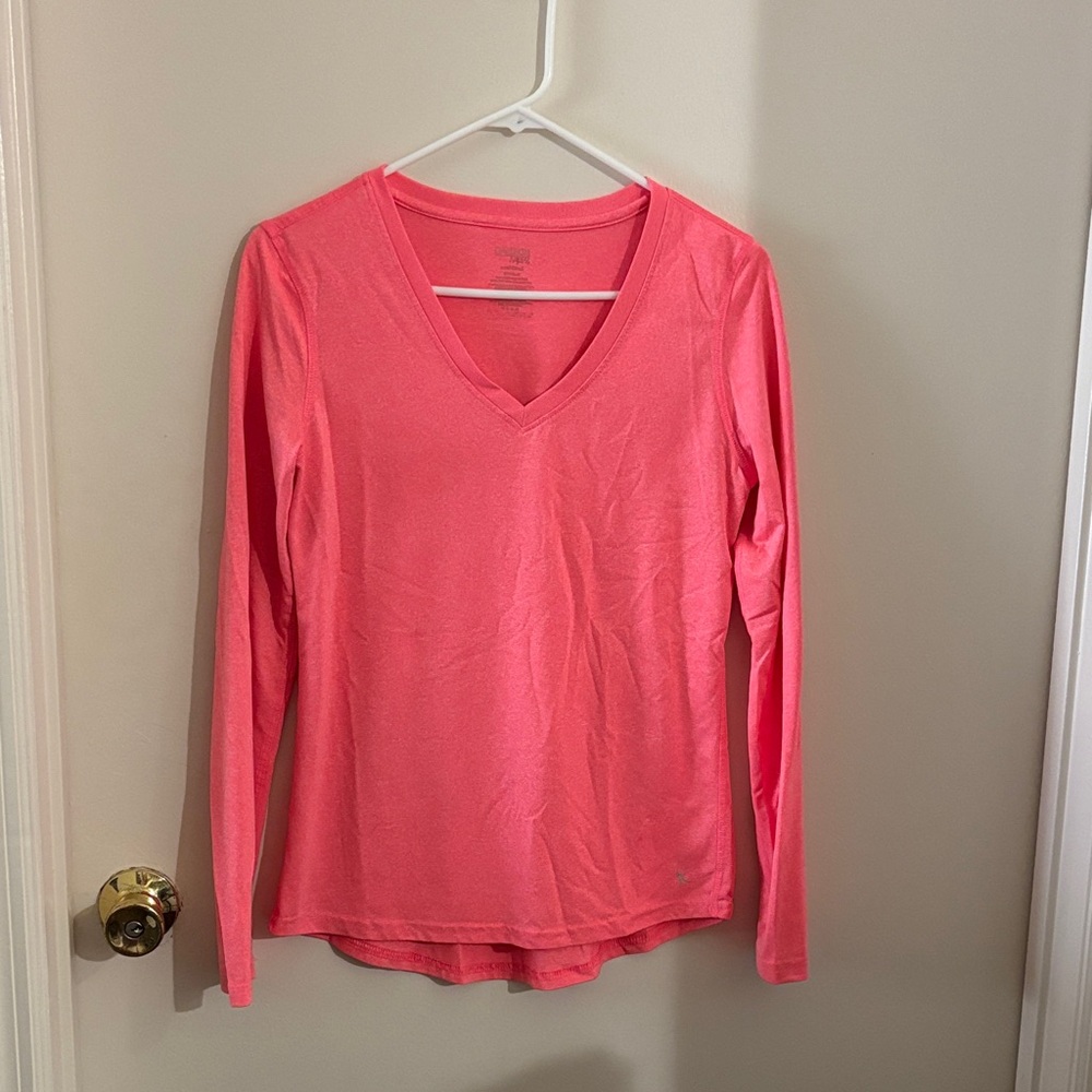 Danskin Coral V-Neck Long Sleeve Top